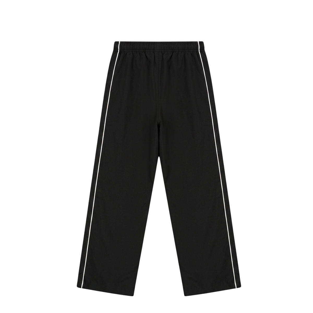 Baggy Fit Nylon Track Pants - Black