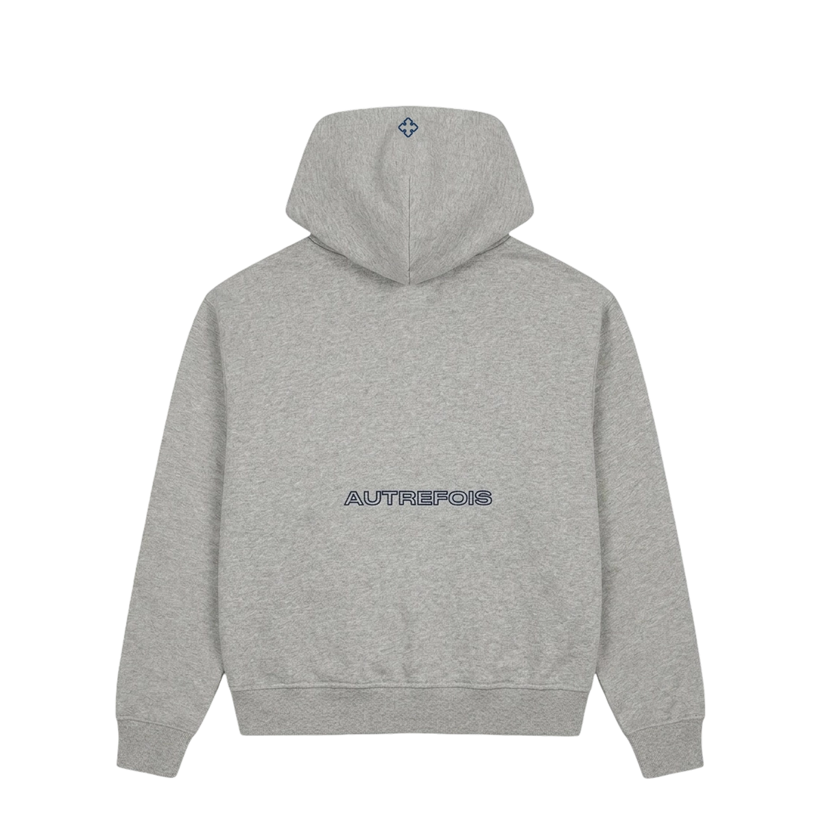 Boxy Fit Zip Hoodie - Grey