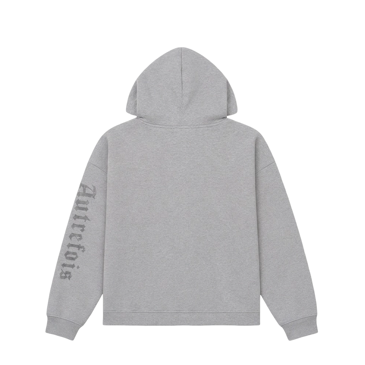 Boxy Fit Half-Zip Hoodie - Heather Grey